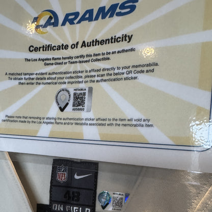 Coleman Shelton GAME ISSUED Los Angeles Rams Nike NFL On-Field Jersey 👕 Inc. COA 🔥