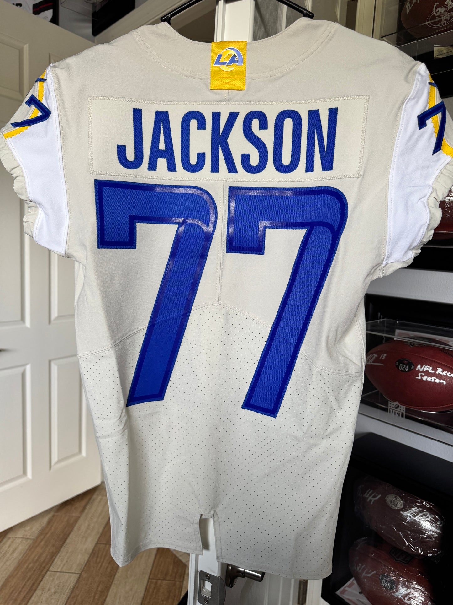 Alaric Jackson GAME ISSUED Los Angeles Rams Nike NFL On Field Jersey Inc. Certificate of Authenticity 📏