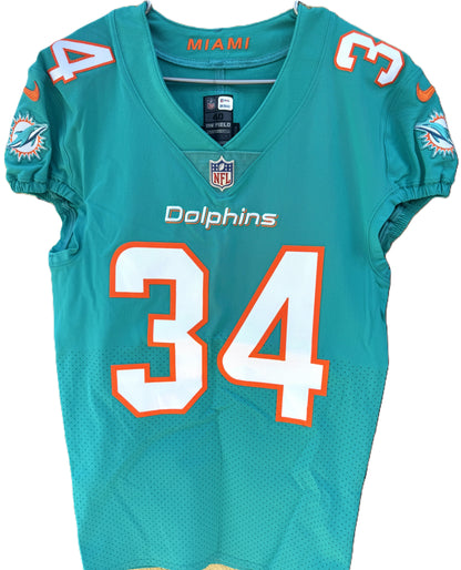 Sony Michel GAME ISSUED Miami Dolphins 🐬 Nike On-Field NFL Jersey 👕 Inc. PSA Authenticity 🛡️