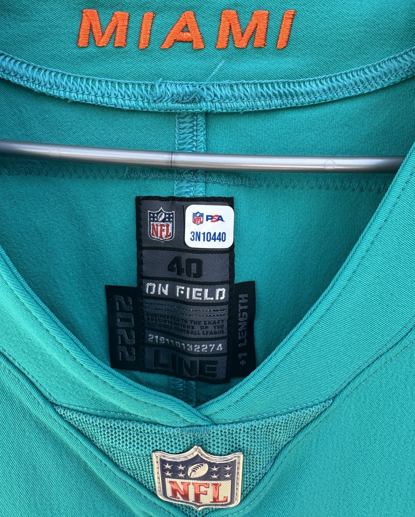 Sony Michel GAME ISSUED Miami Dolphins 🐬 Nike On-Field NFL Jersey 👕 Inc. PSA Authenticity 🛡️