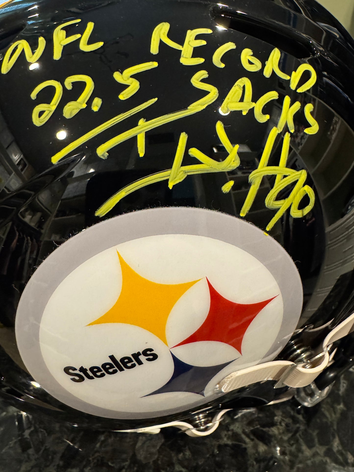 T. J. Watt Signed ✍️ Pittsburgh Steelers Full-Size Proline NFL Speed Helmet Inc. Inscription and COA 🛡️