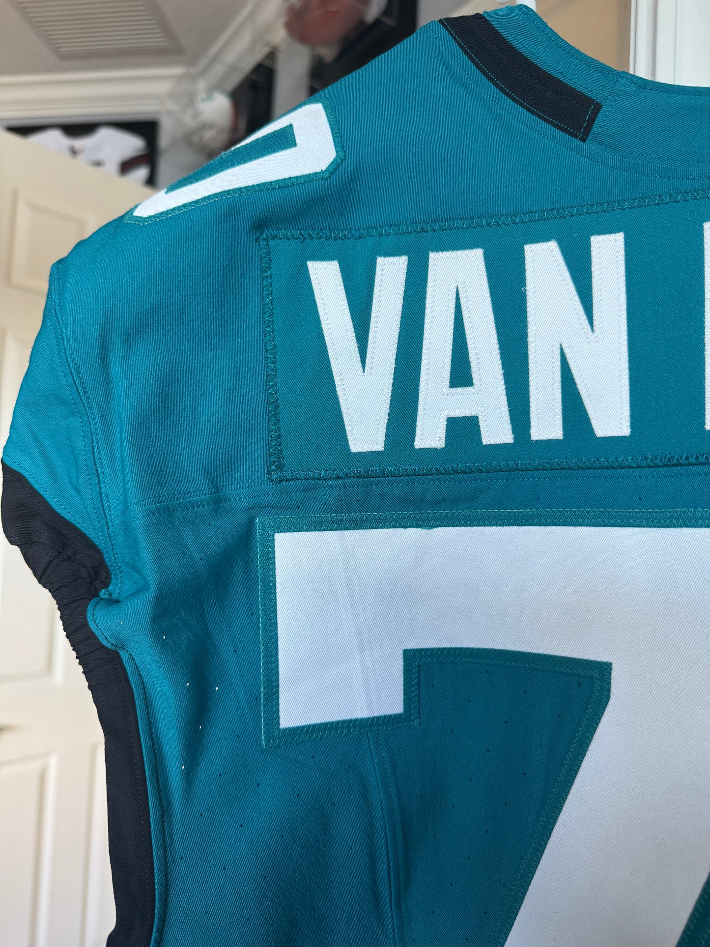 Cole Van Lanen GAME WORN 💪 10/19/25 Jacksonville Jaguars 🐆NFL Jersey 👕vs Los Angeles Rams Also Includes PSA Certificate of Authenticity 🛡️
