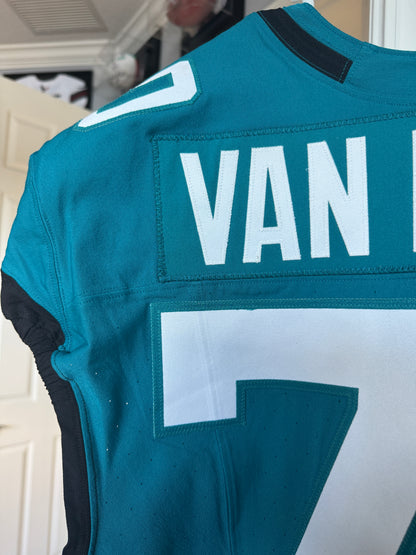 Cole Van Lanen GAME WORN 💪 10/19/25 Jacksonville Jaguars 🐆NFL Jersey 👕vs Los Angeles Rams Also Includes PSA Certificate of Authenticity 🛡️