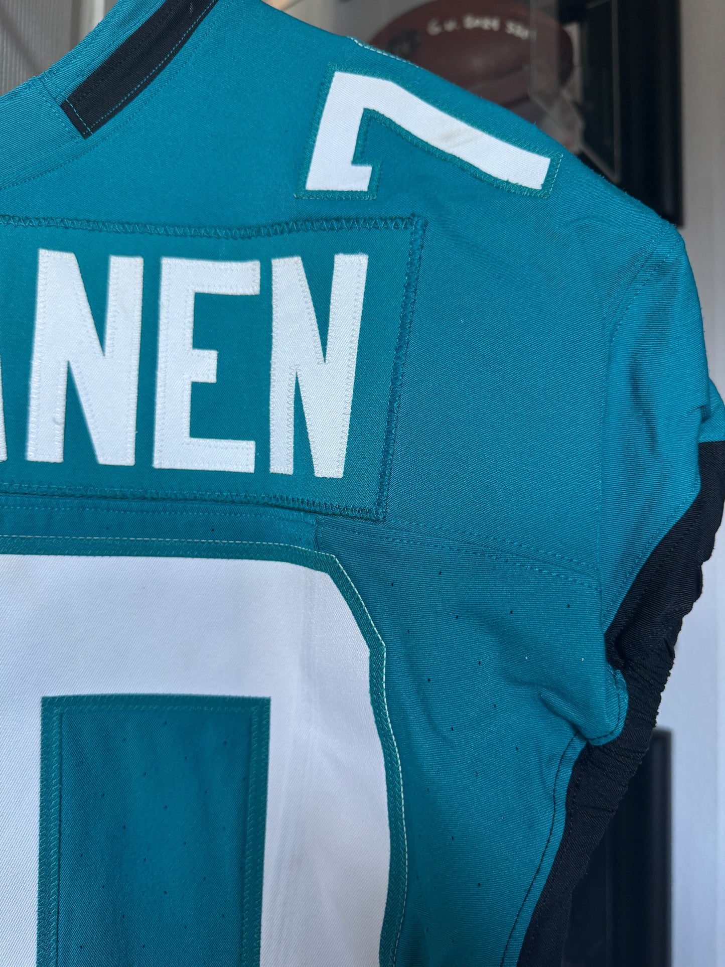 Cole Van Lanen GAME WORN 💪 10/19/25 Jacksonville Jaguars 🐆NFL Jersey 👕vs Los Angeles Rams Also Includes PSA Certificate of Authenticity 🛡️