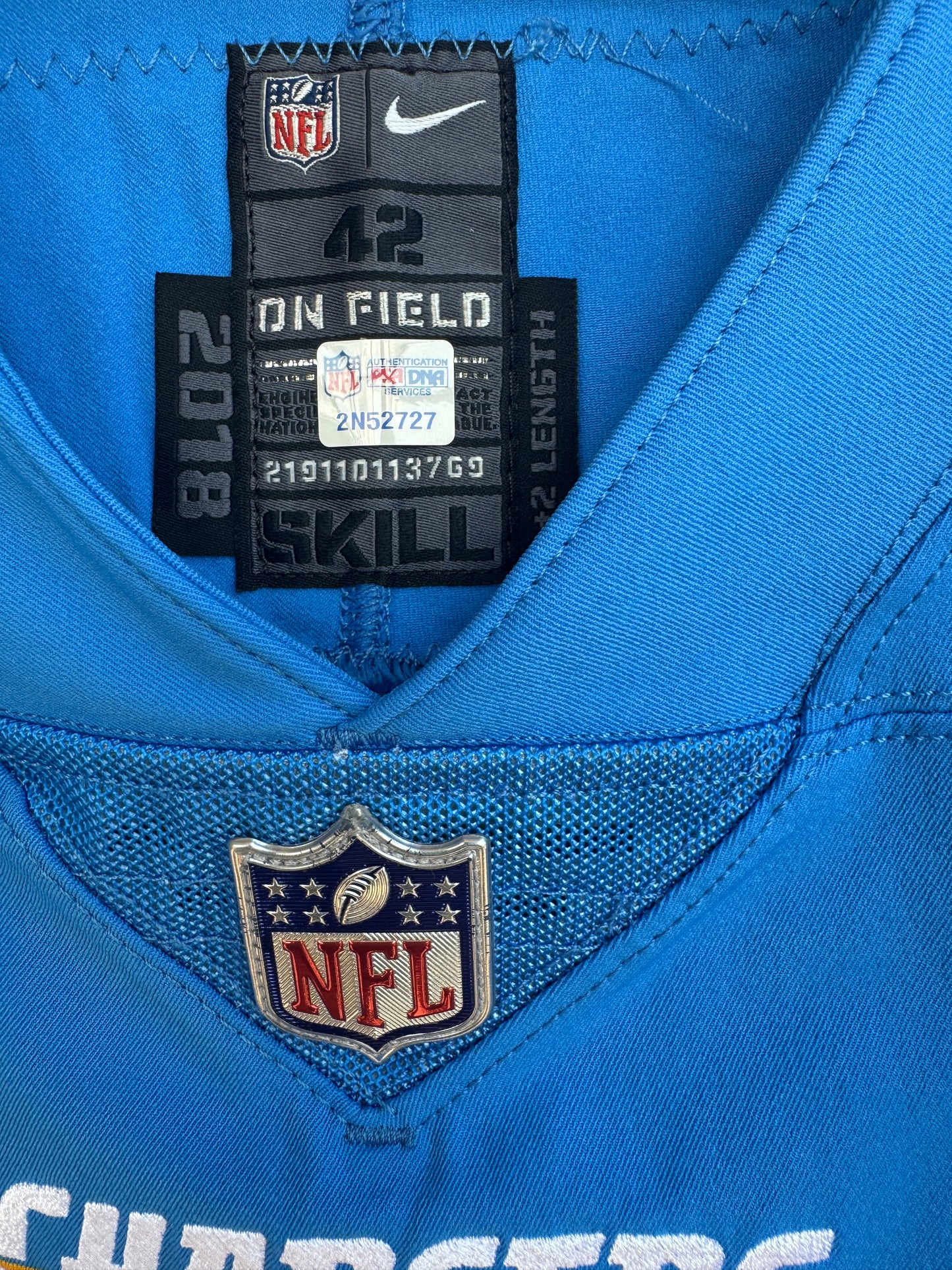 Caleb Sturgis GAME ISSUED (10/21/2018) Los Angeles Chargers⚡NFL Jersey🎽vs. Tennessee Titans (London Games)