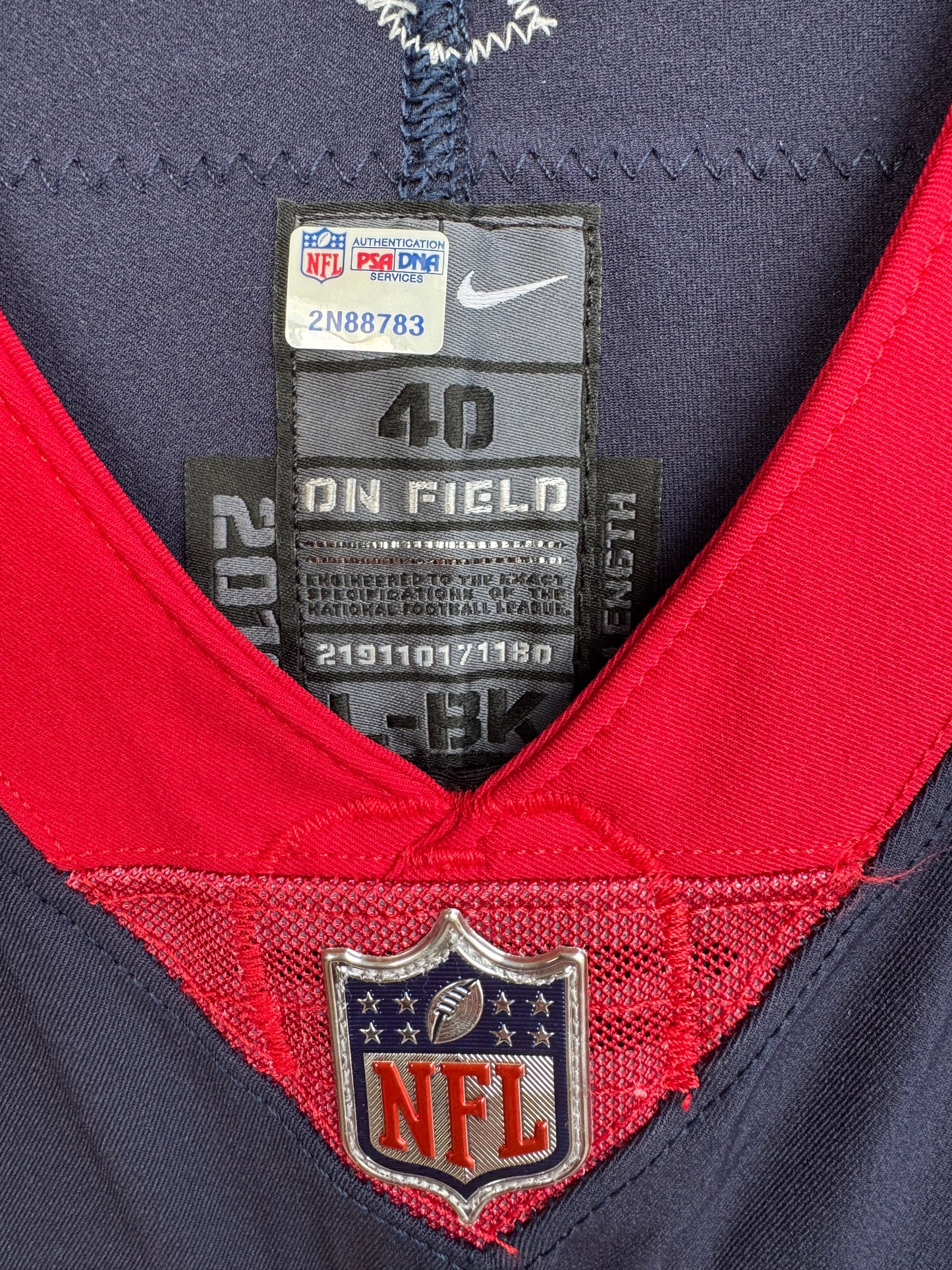 Kenny Stills GAME WORN 🔥11/22/2020 Houston Texans Nike NFL Jersey 🧵vs New England Patriots Also includes COA 🛡️