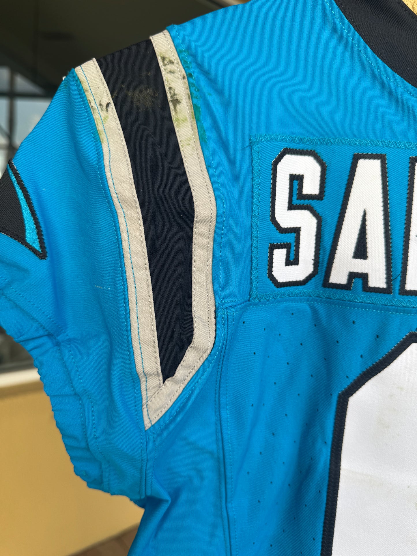 Miles Sanders GAME USED💪11/10/2024 Carolina Panthers🐆🐾Nike NFL Jersey🎽NFL Munich Game vs. New York Giants