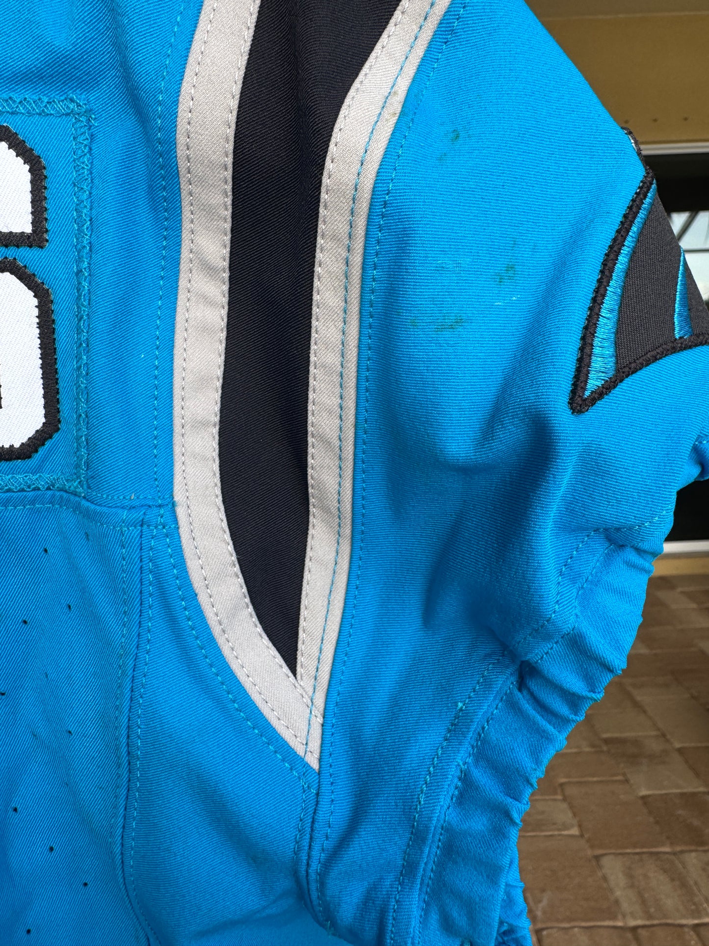 Miles Sanders GAME USED💪11/10/2024 Carolina Panthers🐆🐾Nike NFL Jersey🎽NFL Munich Game vs. New York Giants