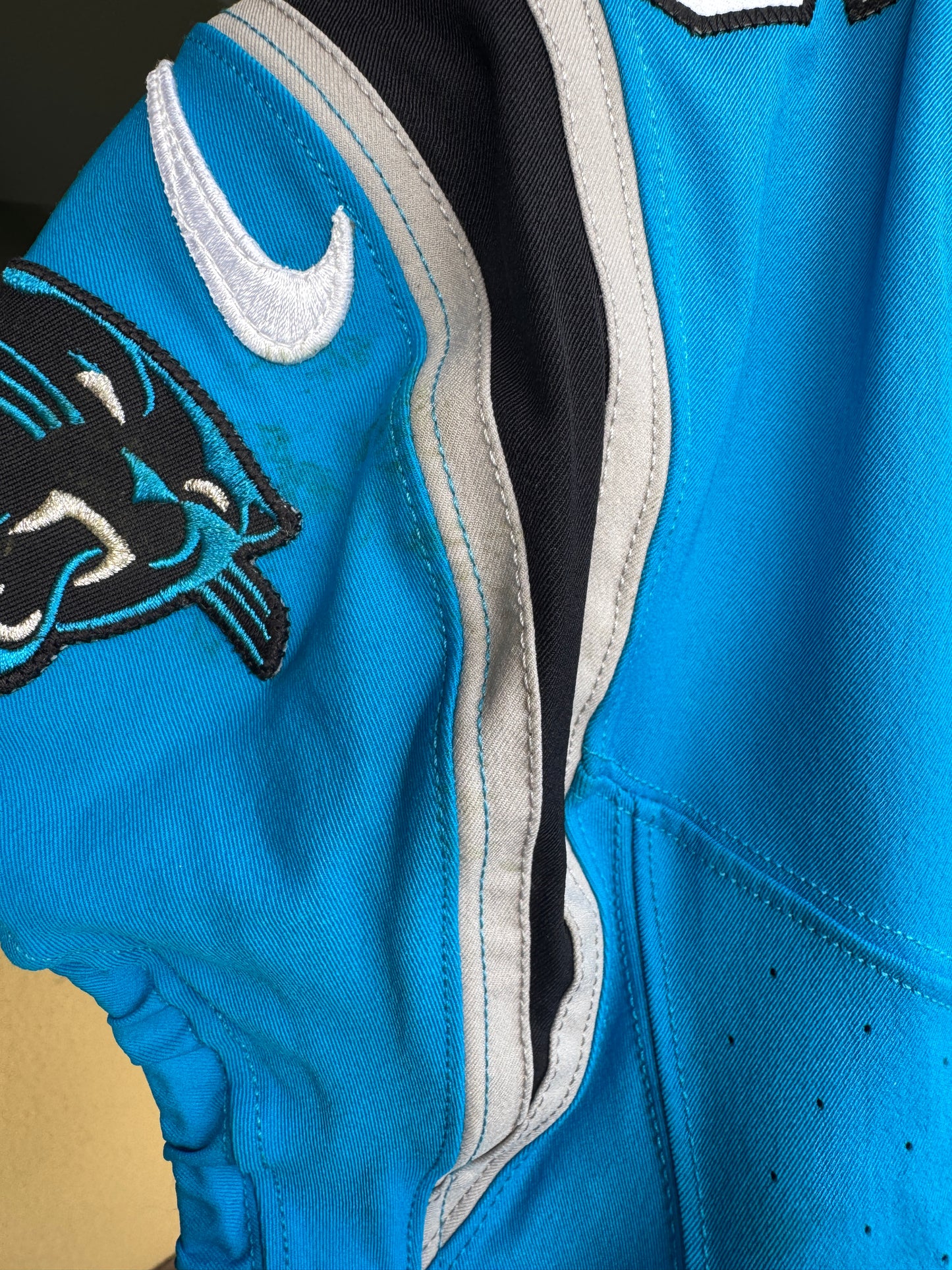 Miles Sanders GAME USED💪11/10/2024 Carolina Panthers🐆🐾Nike NFL Jersey🎽NFL Munich Game vs. New York Giants