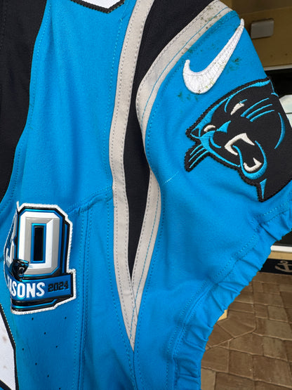 Miles Sanders GAME USED💪11/10/2024 Carolina Panthers🐆🐾Nike NFL Jersey🎽NFL Munich Game vs. New York Giants
