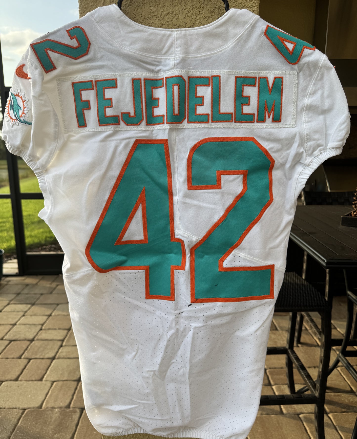 Clayton Fejedelem GAME WORN 10/17/21 PHOTO MATCHED 📸 Dolphins 🐬 NFL Nike Jersey includes PSA Authenticity