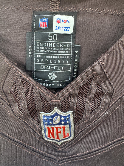 Jedrick Wills Signed✍️Game Used💪Cleveland Browns On-Field NFL Jersey👕2024 Season Inc. PSA COA