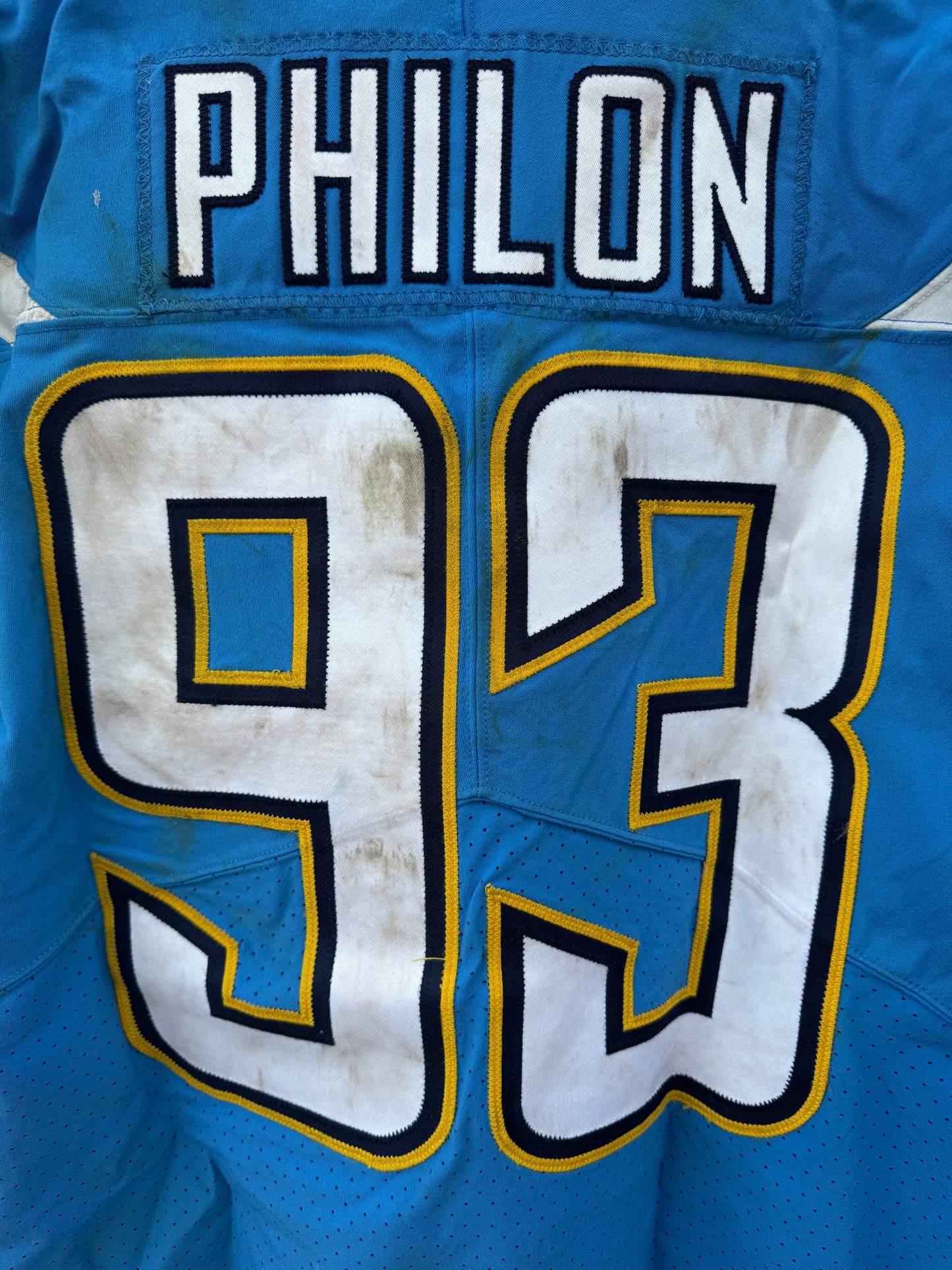 Darius Philon GAME-USED 10/21/18 Los Angeles Chargers⚡NFL Jersey London Games vs Titans
