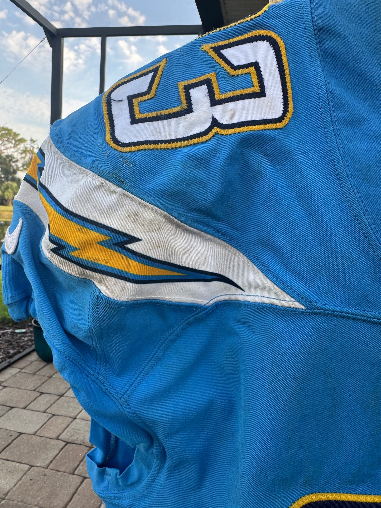 Darius Philon GAME-USED 10/21/18 Los Angeles Chargers⚡NFL Jersey London Games vs Titans