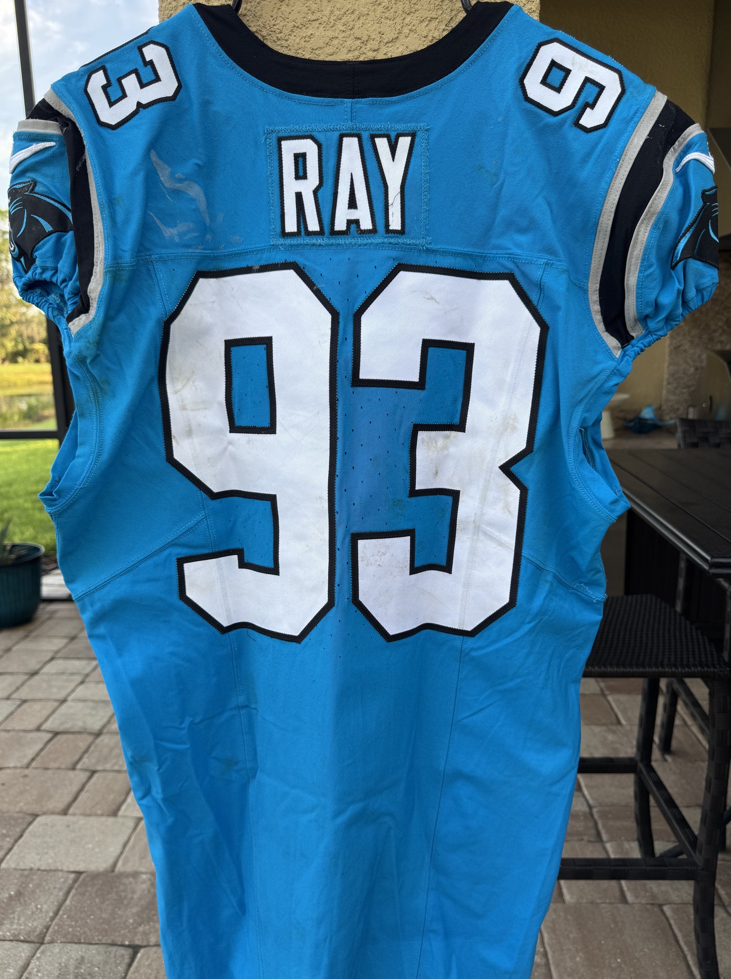 LaBryan Ray GAME USED💪11/10/24 Carolina Panthers🐆NFL Nike Jersey👕vs New York Giants