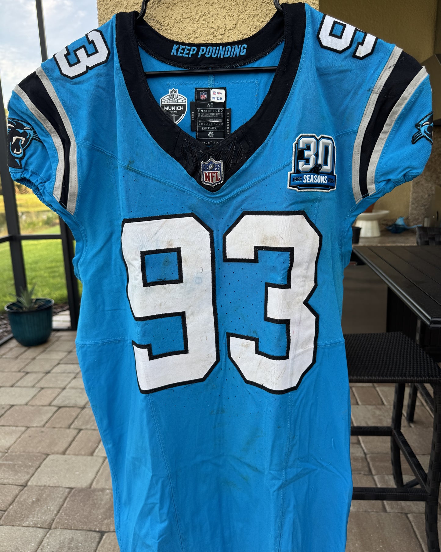 LaBryan Ray GAME USED💪11/10/24 Carolina Panthers🐆NFL Nike Jersey👕vs New York Giants