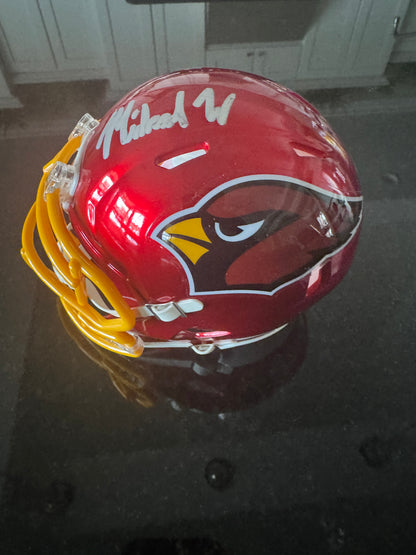 Michael Wilson Hand-Signed✍️Arizona Cardinals🐦Mini Helmet PSA Authenticated