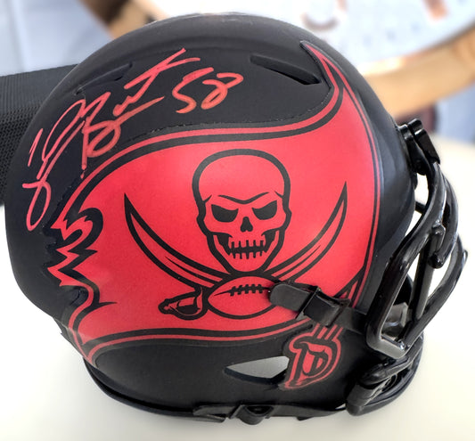 Shaquil Barrett Signed✍️Tampa Bay Buccaneers🏴‍☠Alternate Eclipse Speed Mini Helmet Inc. PSA COA