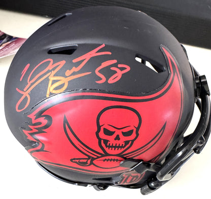 Shaquil Barrett Signed✍️Tampa Bay Buccaneers🏴‍☠Alternate Eclipse Speed Mini Helmet Inc. PSA COA