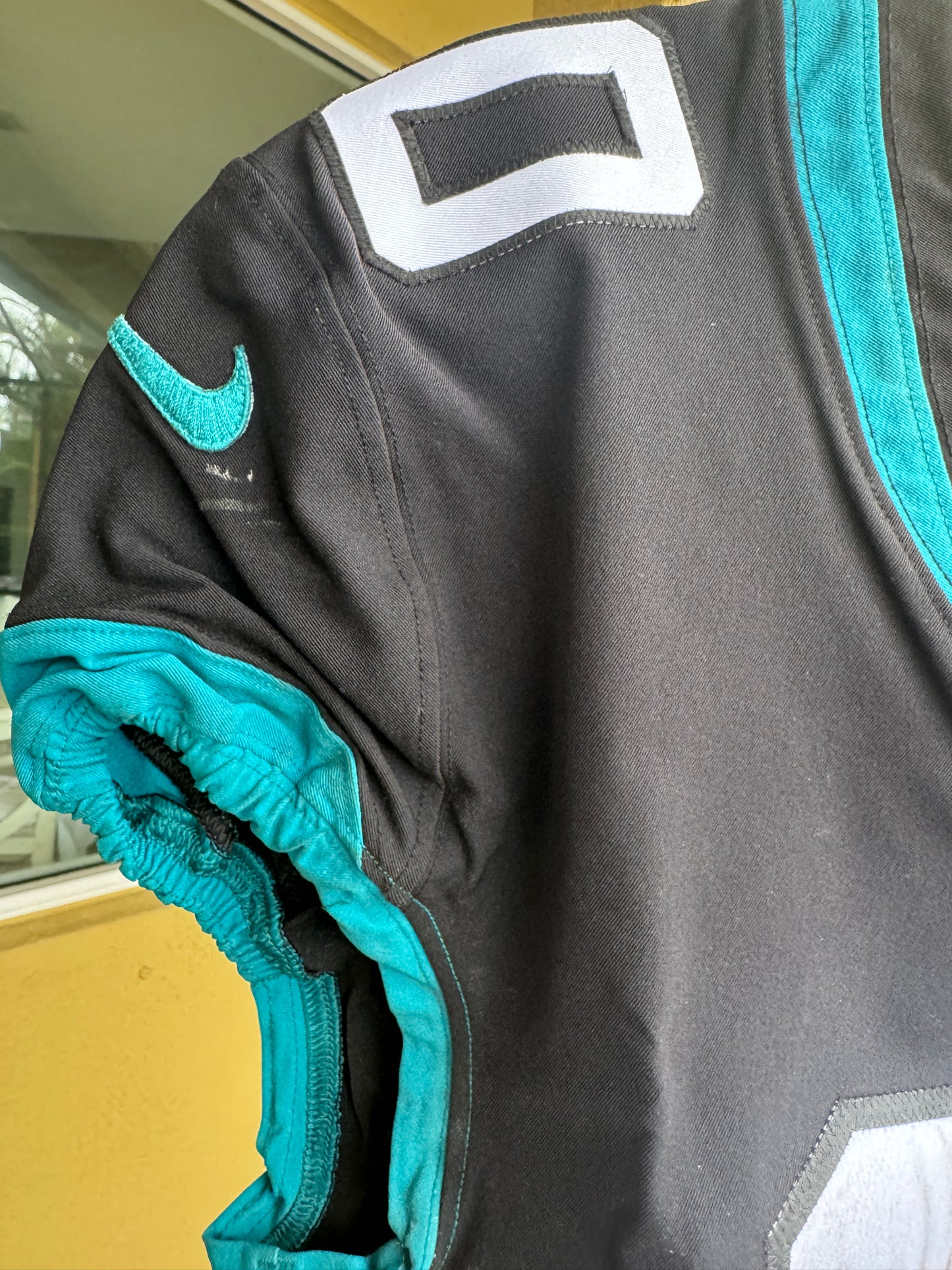 Donte Moncrief GAME USED 💪 10/28/18 PHOTO MATCHED 📸 Jacksonville Jaguars 🐆 Nike NFL Jersey 👕 PSA Certified 🛡️ vs. Philadelphia Eagles London Game at Wembley Stadium
