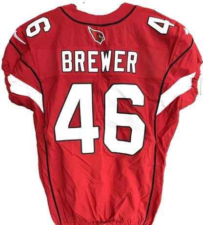 Aaron Brewer GAME USED 11/21/22 PHOTO MATCHED Cardinals Jersey NFL Intl Series in Mexico City vs. San Francisco 49ers
