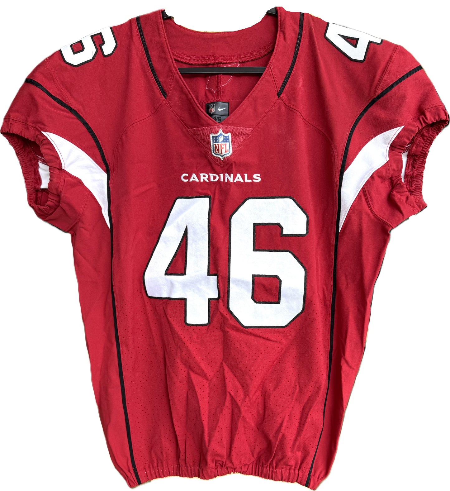 Aaron Brewer GAME USED 11/21/22 PHOTO MATCHED Cardinals Jersey NFL Intl Series in Mexico City vs. San Francisco 49ers