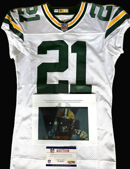 Eric Stokes GAME WORN 💪 10/10/21 PHOTO MATCHED 📸 Signed ✍️ Green Bay Packers Jersey👕 vs. Bengals Includes PSA Authenticity 🛡️