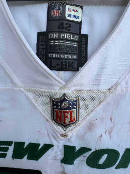 C.J. Uzomah GAME WORN/USED 💪 New York Jets Nike NFL Jersey 👕 with PSA Authenticity🛡️ Salute 2 Service Game
