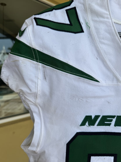 C.J. Uzomah GAME WORN/USED 💪 New York Jets Nike NFL Jersey 👕 with PSA Authenticity🛡️ Salute 2 Service Game