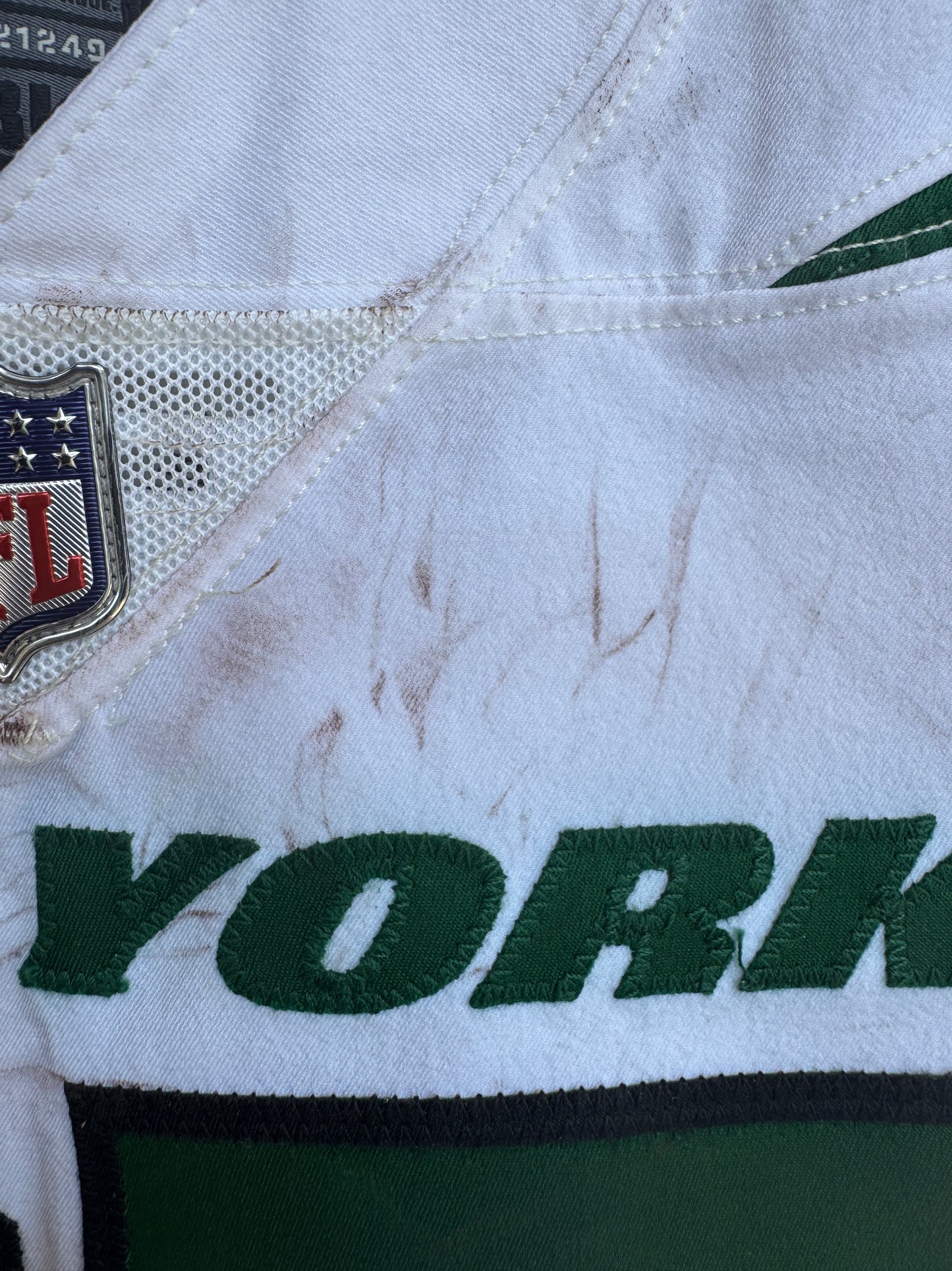 C.J. Uzomah GAME WORN/USED 💪 New York Jets Nike NFL Jersey 👕 with PSA Authenticity🛡️ Salute 2 Service Game
