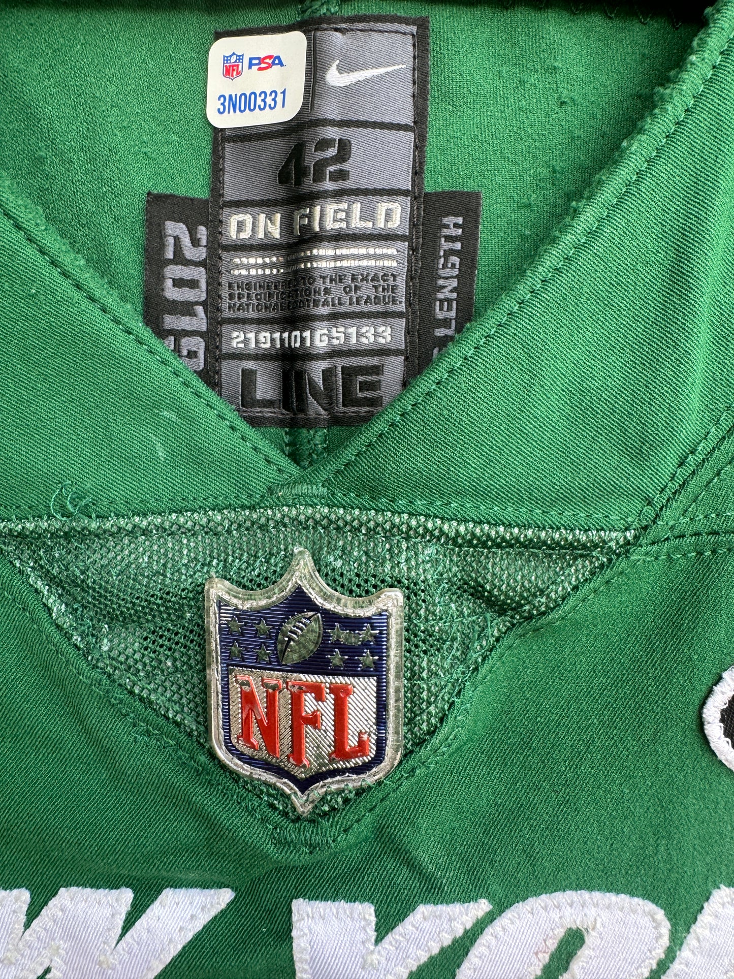Terrell Basham GAME WORN 💪 12/27/20 PHOTO MATCHED 📸 New York Jets Nike NFL Jersey 👕vs. Cleveland Browns Also includes PSA Authenticity🛡️