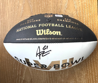 Kansas City Chiefs - Super Bowl 58 Commemorative Ball Signed✍️by 5 NFL Players💯Donovan Smith, Cornell Powell, Austin Reiter, Richie James