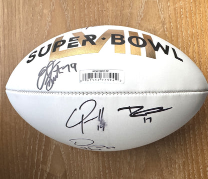 Kansas City Chiefs - Super Bowl 58 Commemorative Ball Signed✍️by 5 NFL Players💯Donovan Smith, Cornell Powell, Austin Reiter, Richie James