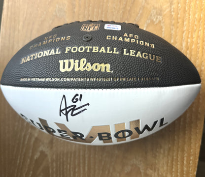 Kansas City Chiefs - Super Bowl 58 Commemorative Ball Signed✍️by 5 NFL Players💯Donovan Smith, Cornell Powell, Austin Reiter, Richie James