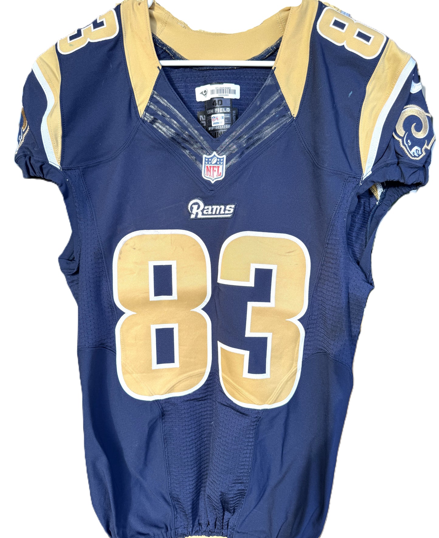 Brian Quick GAME-WORN💪10/23/16 PHOTO MATCHED📸Los Angeles Rams🐏NFL Jersey👕 vs. New York Giants
