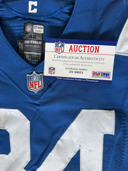 Jack Doyle Signed ✍️ GAME WORN 💪 10/17/21 PHOTO MATCHED 📸 Colts Nike NFL Jersey 👕 Rare💥 Includes PSA Authenticity 🛡️