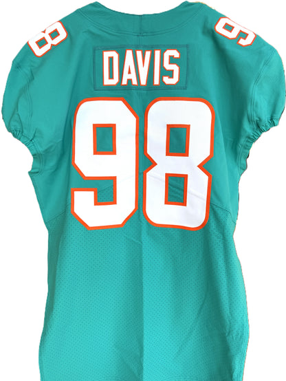 Raekwon Davis GAME ISSUED 💪 Miami Dolphins 🐬 Authentic On-Field Nike NFL Jersey🎽 Inc. PSA Authenticity 🛡️