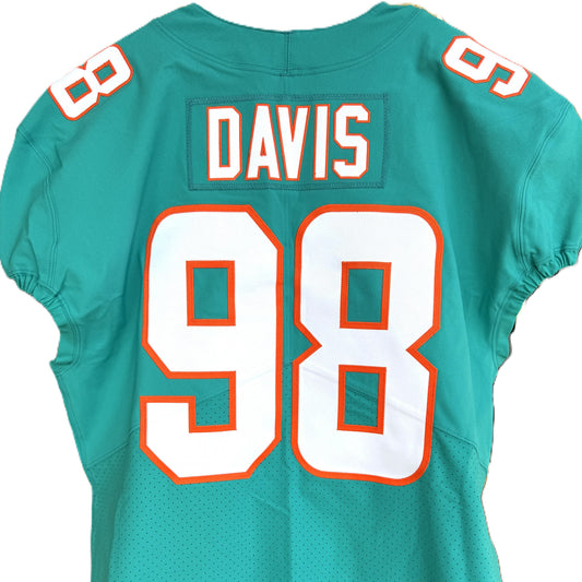 Raekwon Davis GAME ISSUED 💪 Miami Dolphins 🐬 Authentic On-Field Nike NFL Jersey🎽 Inc. PSA Authenticity 🛡️