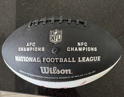 Travis Kelce💥Kansas City Chiefs MULTI Signed Super Bowl 59 Ball Signed By Travis Kelce, Isaiah Pacheco, Carson Wentz & Others