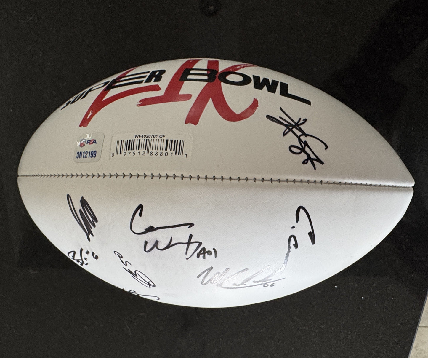 Travis Kelce💥Kansas City Chiefs MULTI Signed Super Bowl 59 Ball Signed By Travis Kelce, Isaiah Pacheco, Carson Wentz & Others