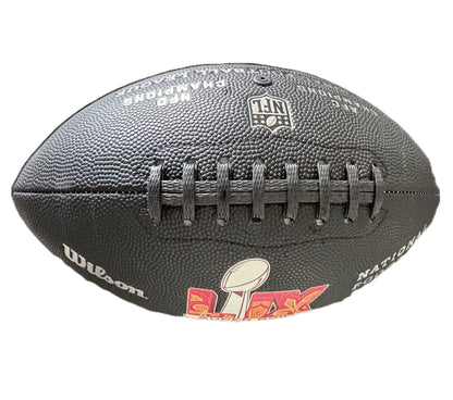 Travis Kelce💥Kansas City Chiefs MULTI Signed Super Bowl 59 Ball Signed By Travis Kelce, Isaiah Pacheco, Carson Wentz & Others
