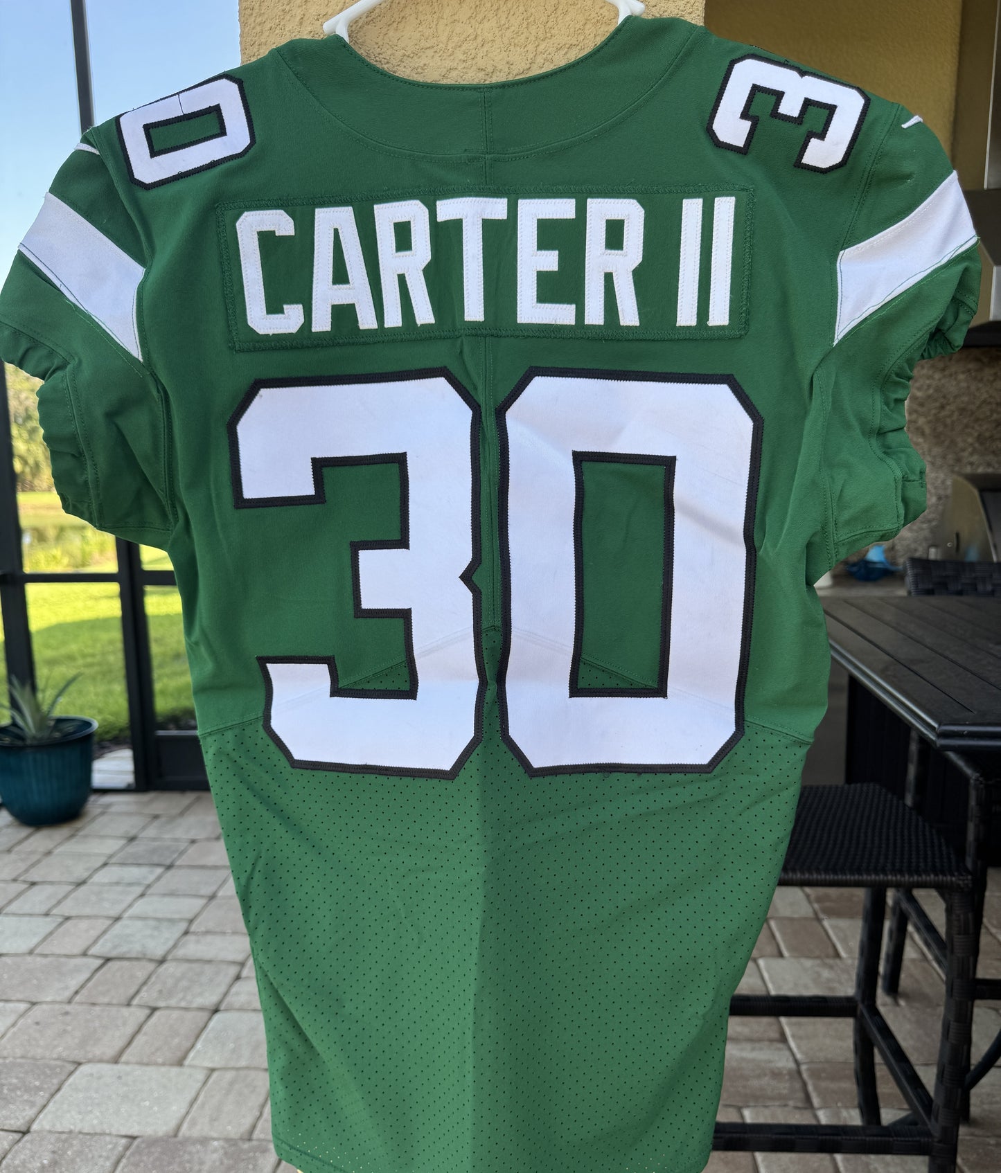 Michael Carter II GAME WORN/USED 💪 New York Jets Nike NFL Jersey 👕 Inc. PSA Authenticity🛡️ Salute to Service