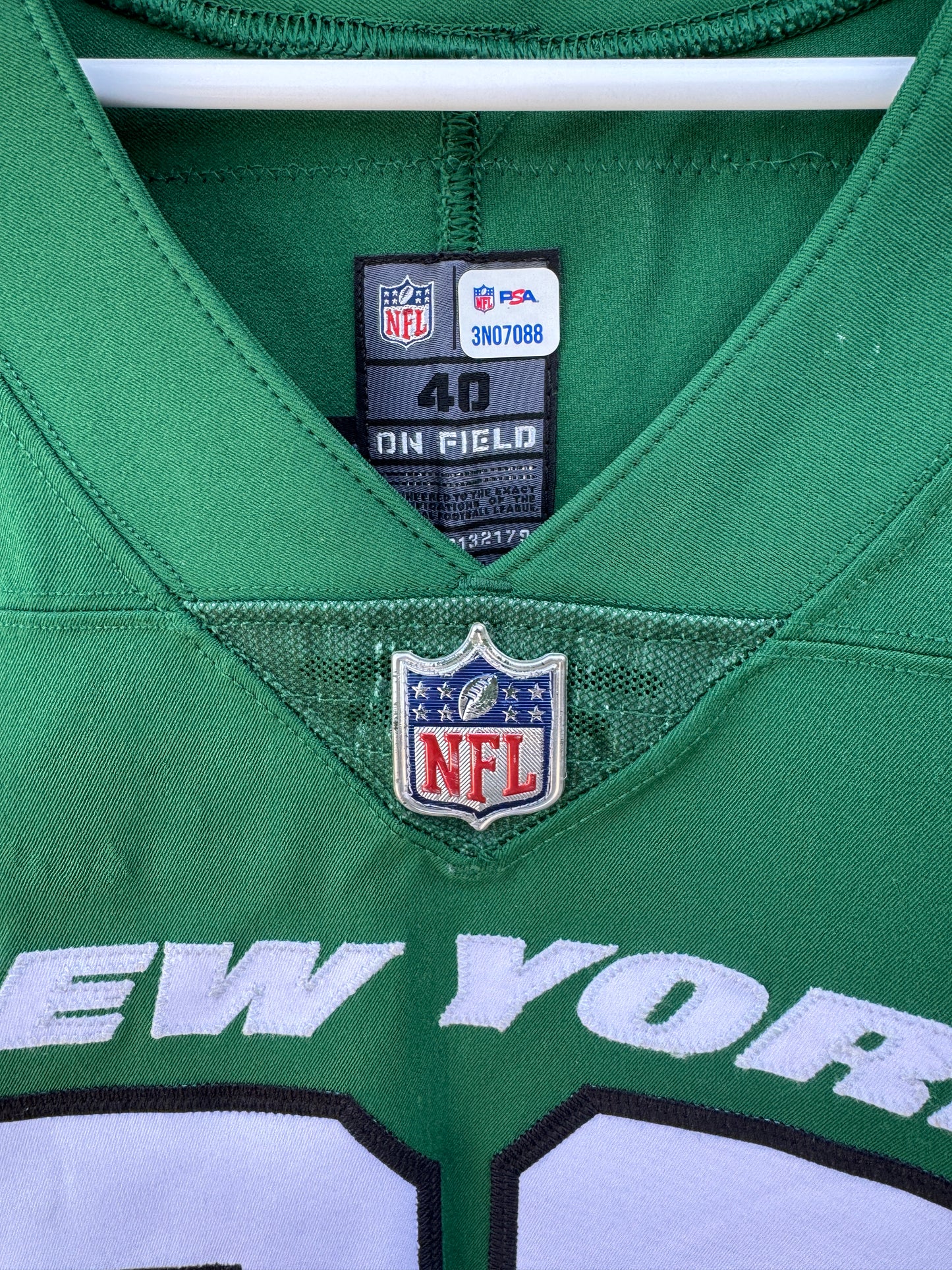 Michael Carter II GAME WORN/USED 💪 New York Jets Nike NFL Jersey 👕 Inc. PSA Authenticity🛡️ Salute to Service