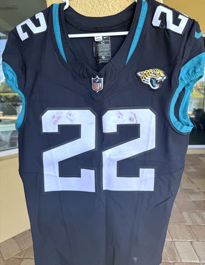 JaMycal Hasty GAME USED 💪 10/01/23 Jacksonville Jaguars 🐆 Nike NFL Jersey vs. Atlanta Falcons 🇬🇧 NFL London Game