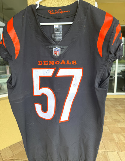 Germaine Pratt GAME-WORN💪10/15/2023 PHOTO MATCHED📸Cincinnati Bengals🐅NFL Jersey vs. Seahawks (Crucial Catch Game)