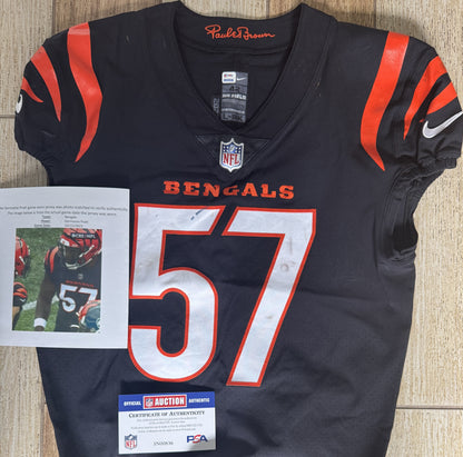 Germaine Pratt GAME-WORN💪10/15/2023 PHOTO MATCHED📸Cincinnati Bengals🐅NFL Jersey vs. Seahawks (Crucial Catch Game)