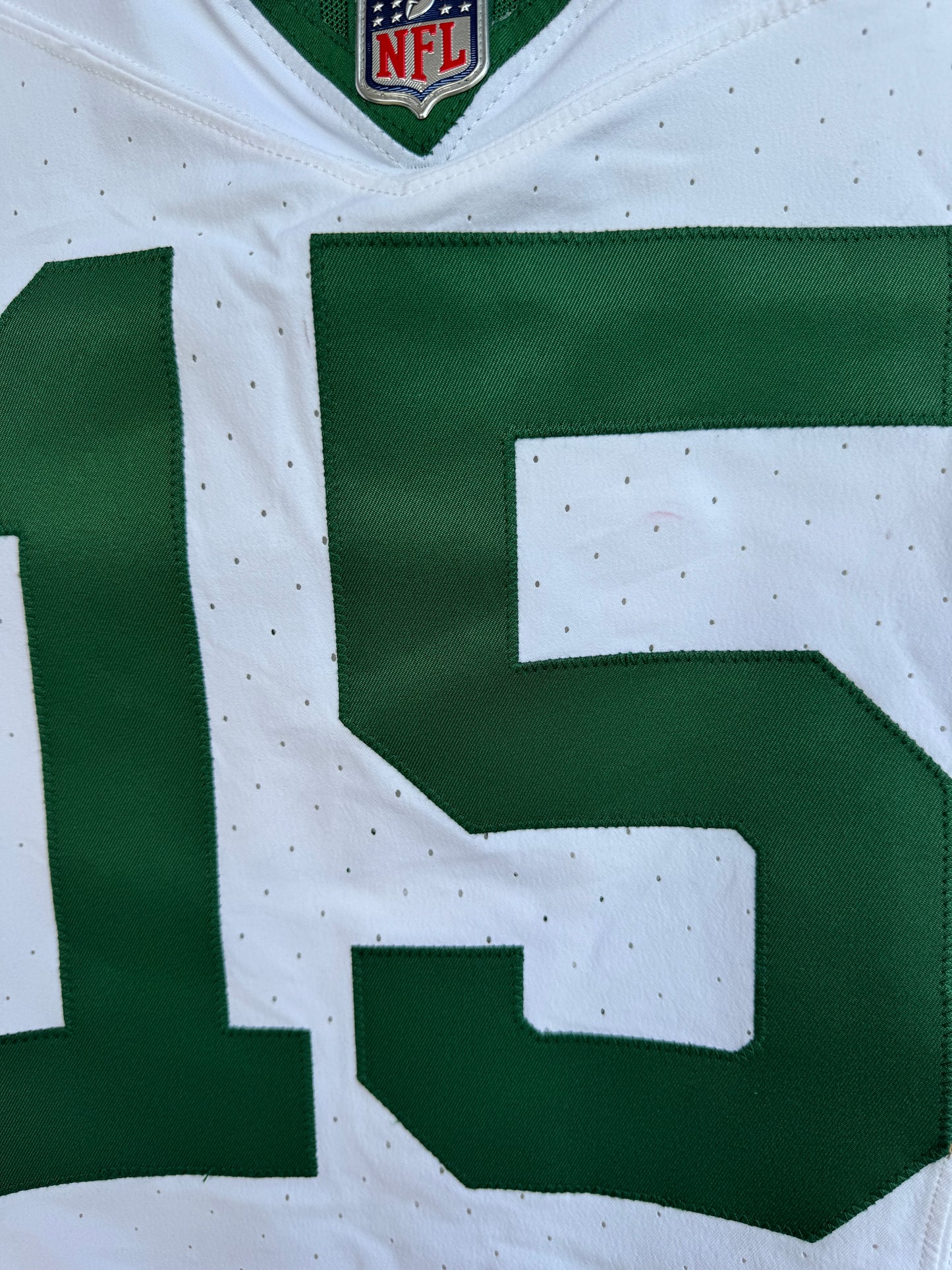 Adrian Martinez GAME WORN 💪 10/06/24 PHOTO MATCHED 📸  New York Jets Nike NFL Jersey 👕 vs. Vikings Also features official London Games patch + PSA COA🛡️