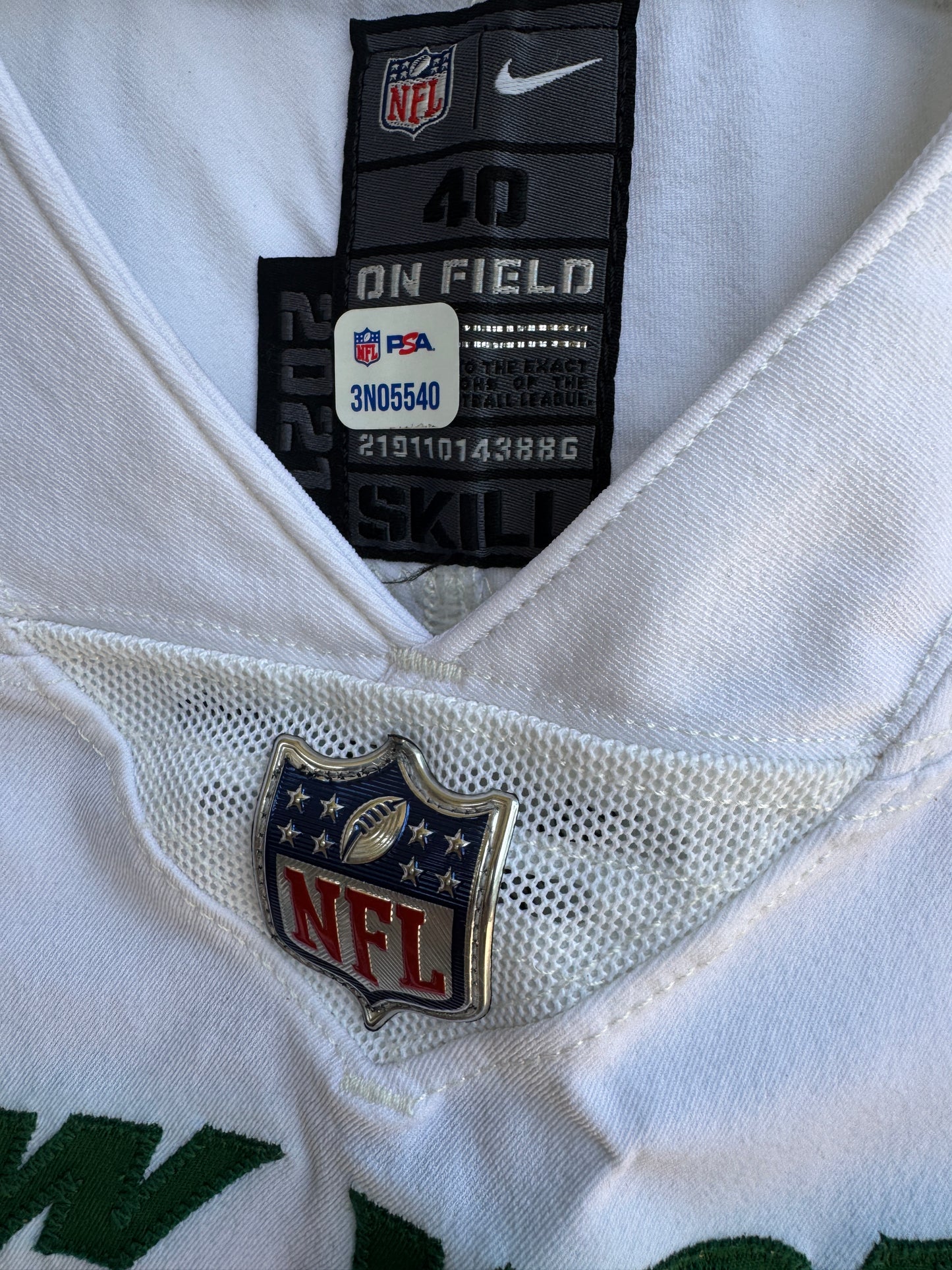 Bryce Hall GAME WORN 💪 New York Jets Nike NFL Jersey 👕 Also includes PSA Certificate of Authenticity🛡️