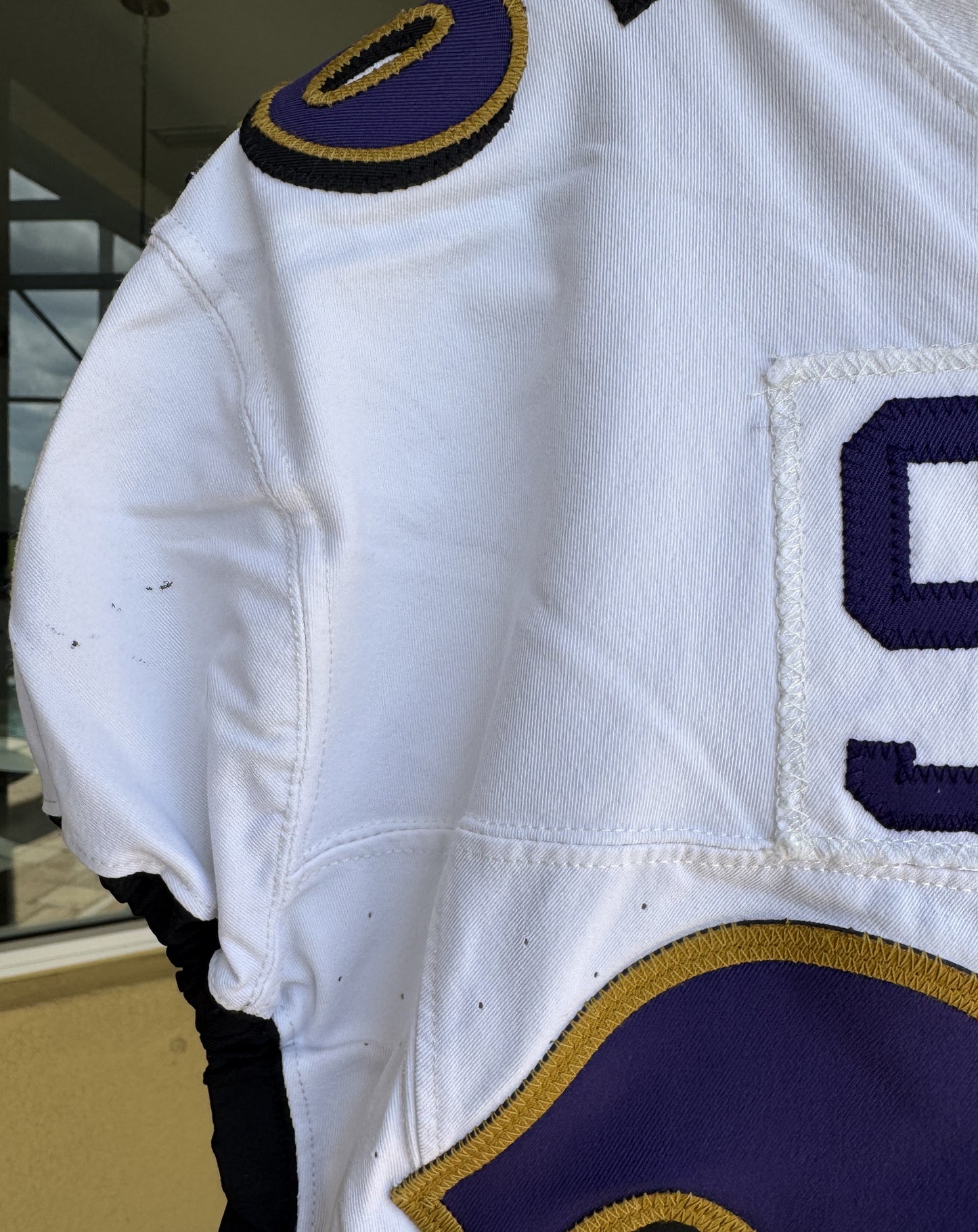 Geno Stone GAME WORN💪(10/15/2023) On-Field Baltimore Ravens💜NFL Jersey 🌍vs. the Titans