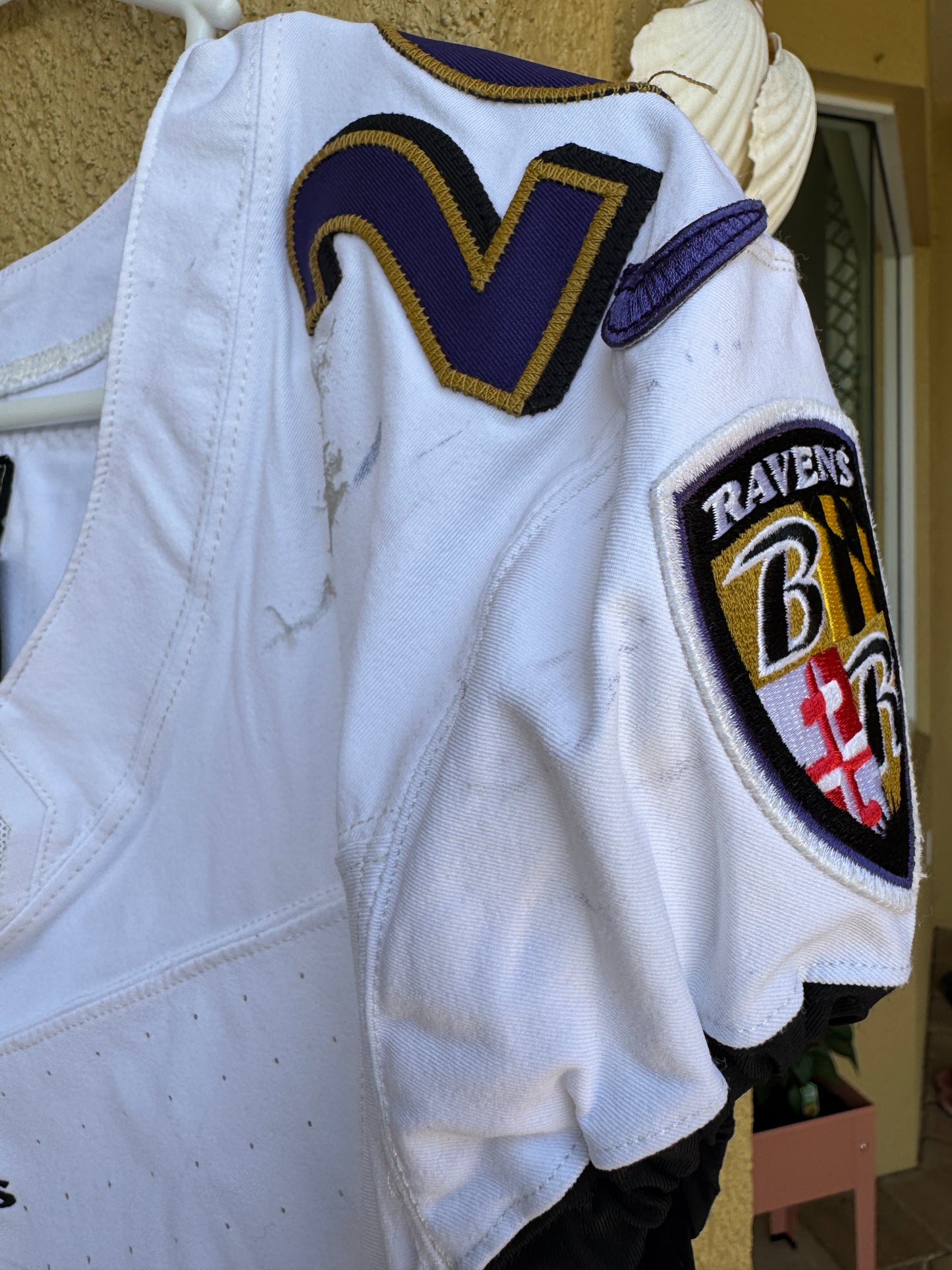 Geno Stone GAME WORN💪(10/15/2023) On-Field Baltimore Ravens💜NFL Jersey 🌍vs. the Titans